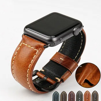 Естествена кожа контур каишка за apple watch band 44 мм 40 мм 42 мм, 38 мм и каишка за часовник iwatch 6/5/4/3/2/1 часовници гривна аксесоари
