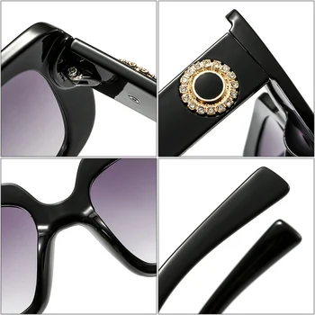 SHAUNA луксозен Crystal ретро правоъгълник слънчеви очила Жените марка дизайнер мода квадратни оптични рамки