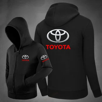 Нови, получени зимни блузи за случайни якета мъж жена Toyota hoody светкавица палто, размер S~XXXL
