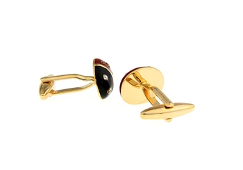Мода новост калинка стил насекомо серия златен цвят копчета за ръкавели с кристали
