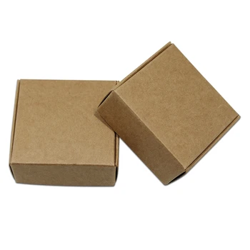 50 бр. кафяв черен картон партия опаковъчна хартия, кутии картонена опаковка занаят картонена опаковка, за опаковка на ръчно изработени сапуни