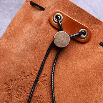 Открит Кожена Евтини Портмонето Монета Чанта Drawstring Чанта Calabash Бижута Опаковка Чанти