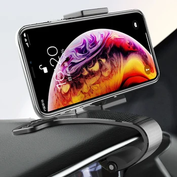 Fimilef автоаксесоари HUD таблото на притежателя на мобилен телефона на 360° въртяща GPS авто клип телефонна поставка за iPhone 11 Samsung Xiaomi