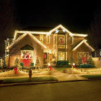 QIFU Solar Christmas String Светлини Весела Коледа Decor for Home Outdoor Навидад 2020 Christmtas украса на коледни подаръци за Нова година