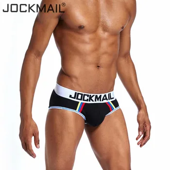JOCKMAIL марка Sexy Men Underwear гащи гей бельо пенис калъф Push up Мъжки гащи секси бельо Мъжки памучни шорти приплъзване