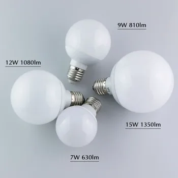 Led лампа 220V 110V lampada led светлина 7W E27 9W 12W 15W SMD 5730 LED Lights & Lighting A60 A70 A80 A90 енергоспестяващи лампи