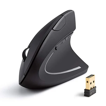 2.4 Ghz безжична детска мишка USB-приемник Pro Gamer мишки за КОМПЮТЪР, лаптоп Desktop PC Shark Fin ергономична вертикална безжична мишка