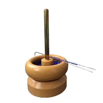 Дървени Топчета Spinner Loader Bowl String Seed Beads Верига Инструмент За Бижута + 2 Игли