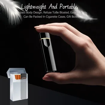 Преносимо оборудване за къмпинг Cigarettes цигари електрически USB зареждане на акумулаторна беспламенная са подбрани запалка безплатен кораб