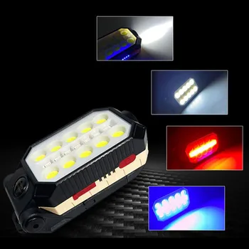 COB преносим работно фенерче USB акумулаторна батерия LED силна светлина водоустойчив регулируема Магнит дизайн фенерче Power display