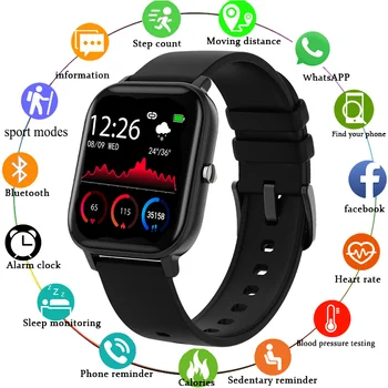 2020 нов цветен екран на смарт часовник на жените и мъжете пълен сензорен фитнес тракер кръвно налягане умни часовници жени умни часовници за Xiaomi