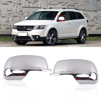 CAPQX 2 елемента за Dodge Journey за Fiat Freemont 2009-2018 ABS хромирани странична тапицерия на огледалото за обратно виждане рамка капак за подмяна на корпуса