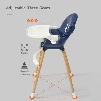 Babyinner Adjustable Baby Вечеря Chair Multi-function Booster Seat Feeding Lunch Double Chair Dinner Plate Baby High Chair