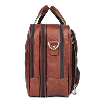 MAHEU кожена пътна портфейл мъже, мъжки кожени бизнес чанта за 17 инчов лаптоп чанта за бизнес пътуване чанта на колела