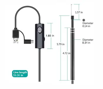 XY Fancy Led Endoscope Otoscope Ear Camera Scope Earwax Отстраняване Kit инструмент за почистване на ушна кал