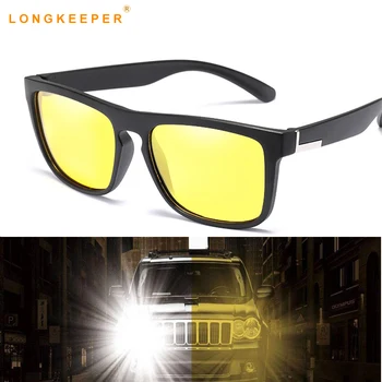 Жълти слънчеви очила за нощно виждане на Мъже, Жени шофиране шофиране слънчеви очила AC Lens TR 90 Frame Cycle Eyeglasses слънчеви очила gafas de sol