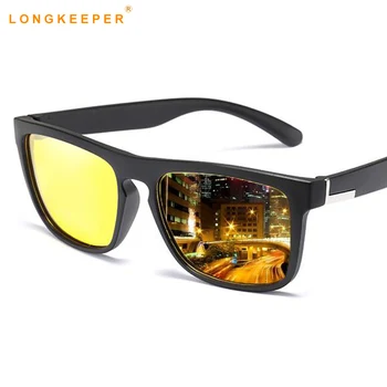 Жълти слънчеви очила за нощно виждане на Мъже, Жени шофиране шофиране слънчеви очила AC Lens TR 90 Frame Cycle Eyeglasses слънчеви очила gafas de sol