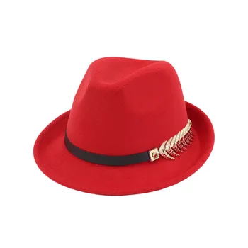 QBHAT Women Wool Felt Roll Up The Brim Homburg Fedora Hats with Belts Band Fashion Ladies Jazz Cap Sombrero Trilby Шапка