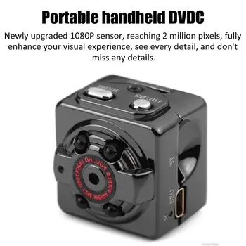 Мини камера, WIFI камера Shell CMOS сензор записващо устройство видеокамери SQ8 пълно нощно виждане водоустойчив DV камера черна пластмаса ACEHE --