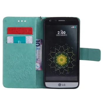 Луксозен 3D Sun Flower портфейл кожен флип кожен калъф за LG G4 G 4 H815 H818 G4s G4 Mini Magna C90 H502F G5 G6 G 5 6 задна капачка
