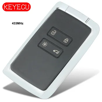 KEYECU Keyless Go Smart Remote Key Fob 433MHz за Renault Espace 5, Megane 4, Talisman 2016-2019 P/N: 285977147R