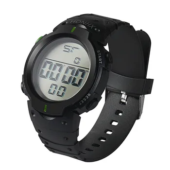 Луксозни мъжки модни водоустойчив LCD цифров хронометри гумени спортни ръчен кожени ръчни часовници reloj mujer A3