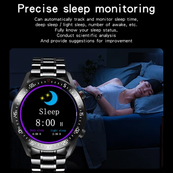 LIGE 2021 New Full circle touch screen мъжки умен часовник IP68 водоустойчив спортни фитнес часовник Man Luxury Smart Watch for men