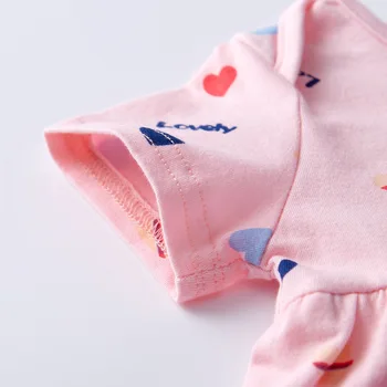 лятото на 2019 orangemom Girls dresses pink love spain детски дрехи са памучни, с къси ръкави Baby Girl Summer Dress Infantil Vestidos