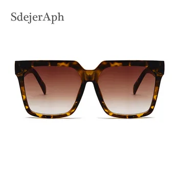 Жените и мъжете Леопард големи слънчеви очила Моден реколта луксозни маркови големи рамка цветни лещи UV400 дамски слънчеви очила нюанси точки