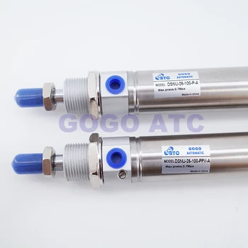 Въздушен цилиндър ГОГО диаметър на отвора от неръждаема стомана 25 мм DSNU-25-150/200/250/300-P / PPV-a през цялата тип двойно действащ пневматичен цилиндър