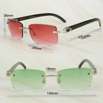 Мода черни мъжки слънчеви очила за шофиране рог на бизон слънчеви очила Жени нюанси за външно слънчеви очила за мъже Картер мода