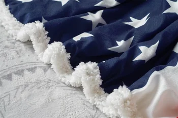 спад кораб на 3D дигитален печат американски флаг Шерпа одеяло руно носене плюшени хвърли едно одеяло на дивана-легло Шерпа дебел топъл