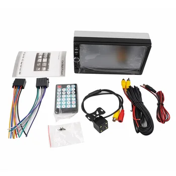 2 Din 7-инчов slr кормилното управление на автомобила радио, Bluetooth, MP4, MP5 видео плейър USB TF сензорен екран
