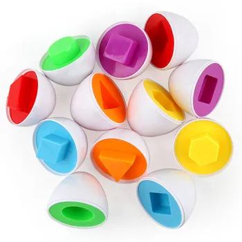 6 бр./компл. младенческое обучение пъзел играчки разпознае цвета форма на съответствието на яйце битка вградени игри за Деца Детски играчки подарък