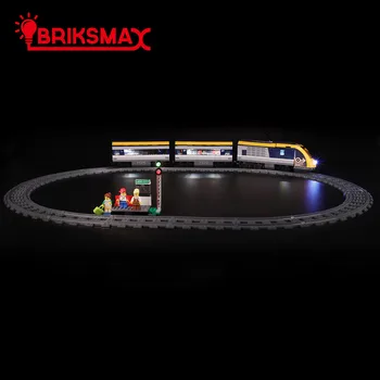 BriksMax Led Light Up Kit For City Series Passenger Train Building Blocks е съвместим с модел 60197 (не са включени в комплекта)