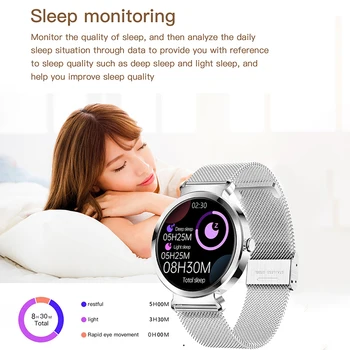 LIGE женски смарт часовници пулс мониторинг на кръвното налягане дамски часовници Спорт водоустойчив Smartwatch за Android и iOS телефон