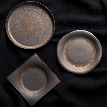 Японски Стил Керамични Офис Чаени Чаши Старинни Чаши Вода Ретро Кафе Мляко С Дървена Дръжка Съдове За Пиене