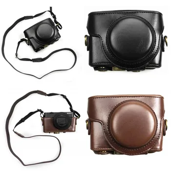 ПУ кожен калъф рамо чанта за фотоапарати твърди чанти с каишка за Sony RX100 Mark VII VI VA RX100M7 RX100M6 Rx100va цифров фотоапарат