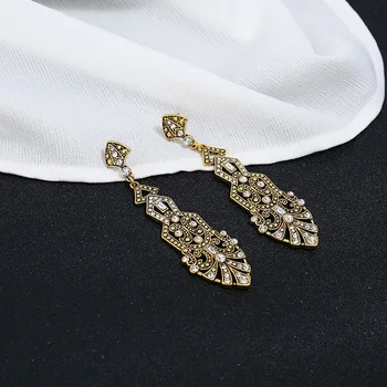 Дамски винтидж обеци Great Gatsby party bridal accessories wedding costume jewellery