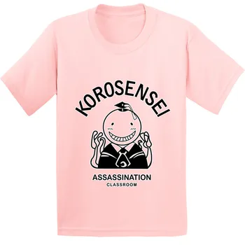 памук,Убийство Classroom Korosensei Pattern Kids T shirt Baby Аниме Смешни Дрехи Момчета/Момичета Casual T-shirt,GKT266