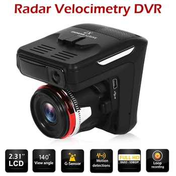 VODOOL X7 2 in 1 Dash Cam Car radar Detector 2.31 inch IPS Display 1080p Full HD Таблото Camera Vehicle Анти радар
