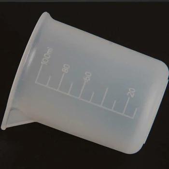 4шт силиконови мерителни чаши 100 мл епоксидна смола чаша Кристален скала направи си САМ ръчно изработени вода Floursh Бял мерителна чашка с кухненски инструмент