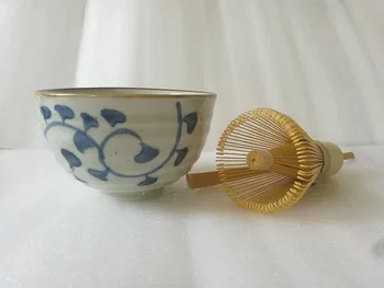 Японски мача за купата чаша Арахаке лъжица w / 100 Граф размахване на чайна церемония подаръчен комплект