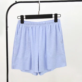 JULY's SONG Cotton Solid Ladies Short Pants Casual Еластични Sleep Bottom пижами летни шорти безшевни свободни пижами пижами