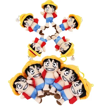 5 бр./компл. 10 бр./компл. аниме One Piece Luffy ключодържател плюшени японски мека мека кукла играчки на децата подарък