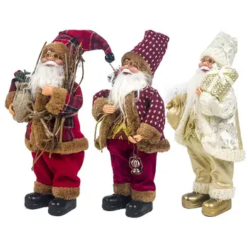 2020 Нов Дядо Коледа Седи Кукла Плат Весела Коледа Кукли Коледна Украса На Детски Играчки Детски Подарък За Коледа, Подарък За Украса