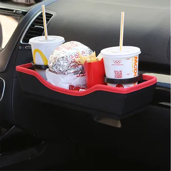 OLEVO кола поставка за чаши на масата за напитки, храна тава притежателя на маса стойка за монтиране на облегалката на седалката на автомобила храна тава сгъваем Cafee маса, Плот на щанд