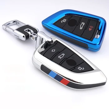 Покритие дистанционно управление с ключ, чанта притежателят е подходящ bmw нож и ключодържател ключ на автомобила калъф за BMW X1 X5 X6 F15 F16 F48 BMW 1 / 2 серия