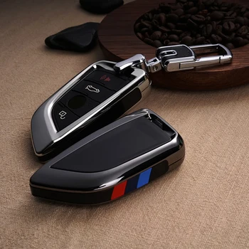 Покритие дистанционно управление с ключ, чанта притежателят е подходящ bmw нож и ключодържател ключ на автомобила калъф за BMW X1 X5 X6 F15 F16 F48 BMW 1 / 2 серия