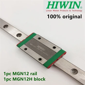 1 бр. оригинални Линейна екскурзовод на Hiwin MGN12 100 150 200 250 300 350 400 450 500 550 mm MGNR12 rail + 1pc MGN12H block cnc 12mm